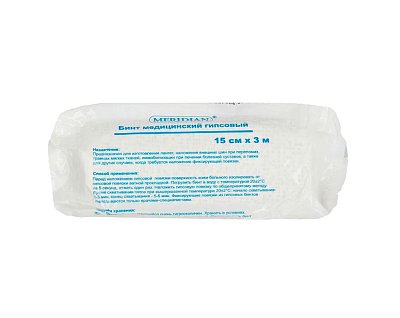 купить Бинт гипсовый 3 м х 15 см Meridian 48 шт