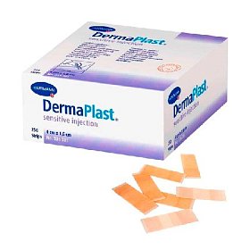 купить Пластырь DermaPlast Soft Injection мягкий инъекционный нестерильный 1,6х4 см 250 шт