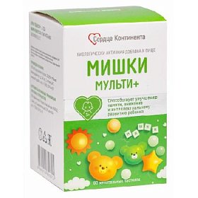 купить Мишки Мульти+ Сердце Континента паст. жев. 2г №60