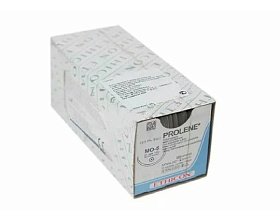 купить Шовный материал Пролен 10/0 30 см МП тонкая 6.5 мм х 2,3/8 УП12