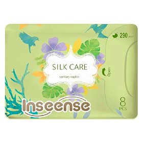 купить Прокладки гигиенические ночные Inseense Silk Care 5 капель 290 мм 8 шт