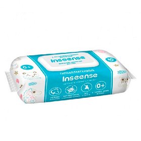купить Салфетки влажные для детей Inseense с антибактериальным эффектом 80 шт