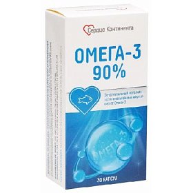 купить Омега-3 90% Сердце Континента капс. 1300мг №30