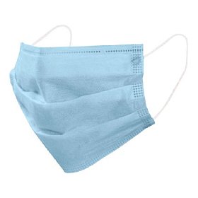 купить Маска 3-х слойная на резинках голубая 1-Touch стандарт 50 шт
