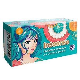 купить Салфетки влажные косметические для снятия макияжа Inseense 20 шт
