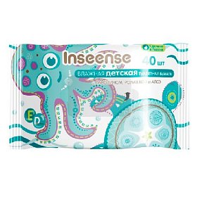 купить Влажная детская туалетная бумага Inseense 40 шт
