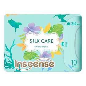 купить Прокладки гигиенические дневные Inseense Silk Care 4 капли 240 мм 10 шт