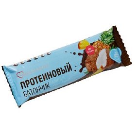 купить Батончик Протеиновый Сердце Континента Кокос-ананас в шокол глазури 40г