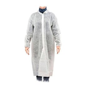 купить Халат процедурный, застежка прошитая липучка, цвет белый, 20 г/кв.м 10 шт