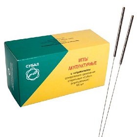 купить Иглы корпоральные Субал 0,3x50 мм ручка сталь 100 шт