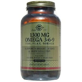 купить Солгар Комплекс жирных кислот 1300мг Омега 3-6-9 капс. №120