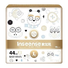 купить Трусики-подгузники супертонкие L (9-14кг) Inseense V6 44 шт
